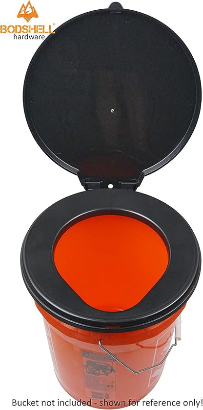 Portable Toilet Seat Lid Bundle with Sanitation Kit - for Emergencies and Camping, fits 5 Gallon Bucket (Lid and Sanitation Kit)