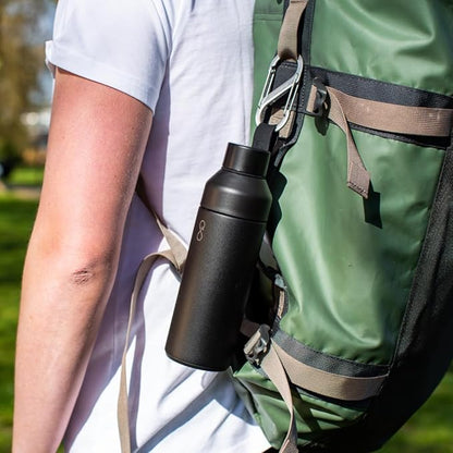 Ocean Bottle - Recycled Stainless Steel Drinks Reusable Water Bottle - Eco-Friendly & Reusable - Obsidian Black - 17 oz