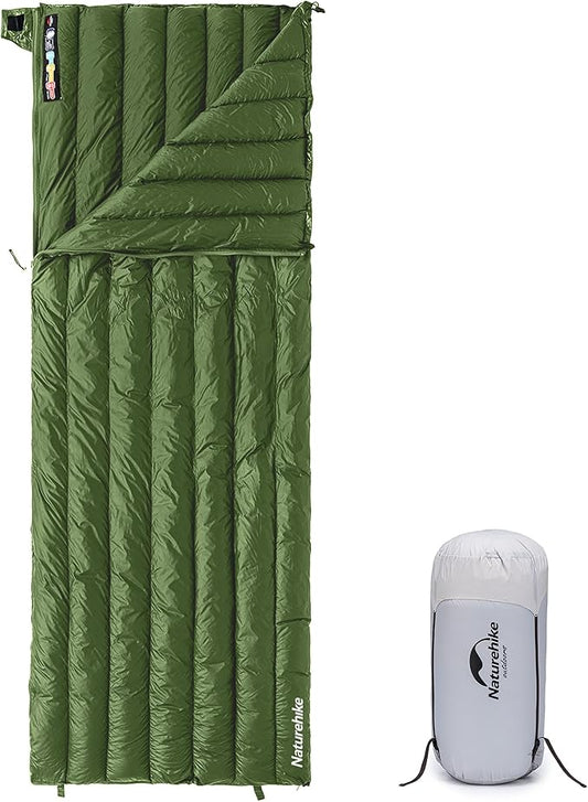 Naturehike Ultralight Backpacking Down Sleeping Bag for Adults, 650 Fill Power Sleeping Bag 20oz for 42-52℉, Compact Lightweight Sleeping Bags for Hiking Camping 3 Seasons