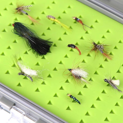 M MAXIMUMCATCH Maxcatch Fly Box Two Sided Waterproof Jig Fly Fishing Boxes for Dry Wet Nymph Flies 4 Sizes Clear Lid