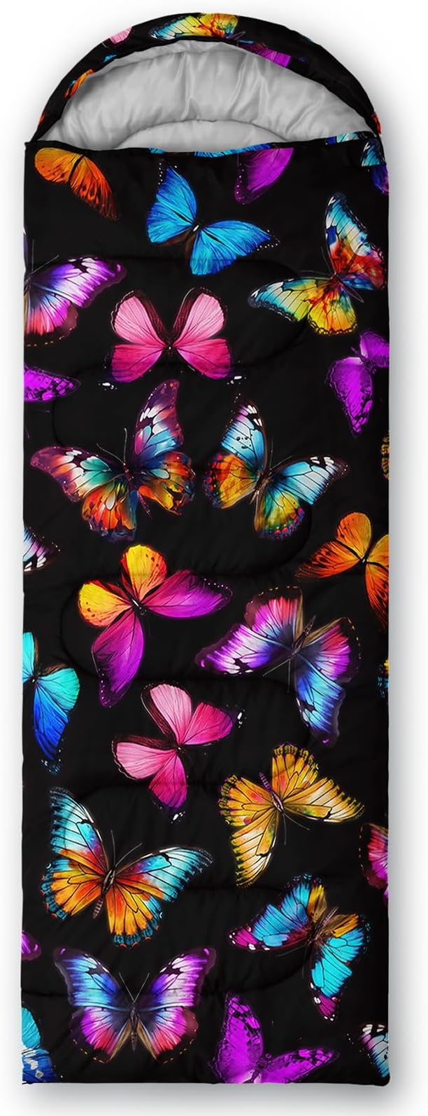 Camping Sleeping Bags,Mermaid Horse Butterfly Starry Sky 3 Season Warm & Cool Weather,Lightweight,Waterproof Sleeping Bags for Adults & Kids,Traveling,and Outdoors,Camping Gear Equipment