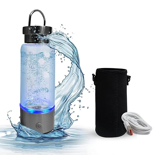 HydroBottle Advanced Hydrogen Water with TDS Meter, Durable Hook, and Protective Sleeve - Enhanced Hydration on The Go