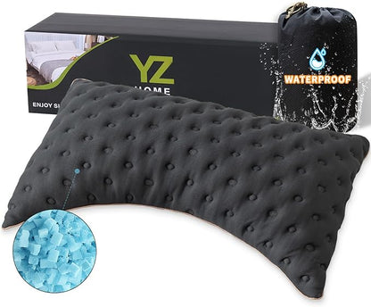 Pillow for Side and Back Sleepers Side Sleeper Pillow for Neck and Shoulder Pain Side Sleeper Bed Pillows Travel Size with Adjustable Shredded Memory Foam Filling