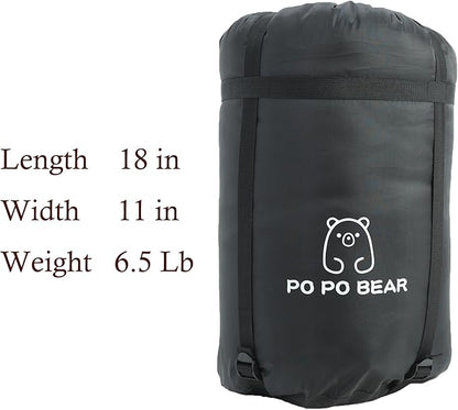 Zero Degree Sleeping Bag for Adults 100% Cotton Flannel Tall and Big