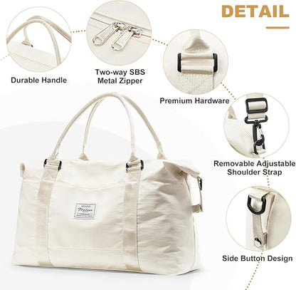 Travel Duffel Bag,Sports Tote Gym Bag,Shoulder Weekender Overnight Bag for Women