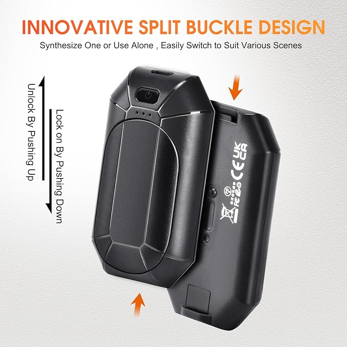 2 Pcs Mini Hand Warmer Rechargeable, 2000mAh*2 Portable Hand Warmer Reusable, 3 Levels Temperature Adjustable 2 in 1 Hand Warmer, Outdoor Indoor Warm Gift for Men Women Children
