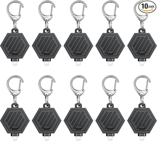 Uniclife 10 Pack LED Keychain Flashlight Mini LED Keychain Light 12 Lumen Portable Ultra Bright Battery Powered Key Ring Torch for Outdoor Camping Party Hiking and Emergency Lighting
