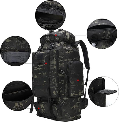 Hiking Backpack for Men 70L/100L Camping Backpack Military Rucksack Molle 3 Days Assault Pack for Climbing