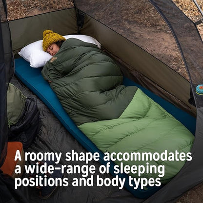 Kelty Supernova Down Sleeping Bag, Compact + Lightweight, Roomy Shape for All Body Types and Sleep Positions, Recycled Shell Fabrics
