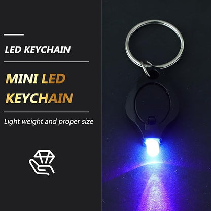 VILLCASE Led Keychain, Flashlight Key Ring Light Torch Blacklight Key Tiny Mini Small Blacklight Key Ring Light Lamp Led Flashlight Micro Torch Coin Bag Wallet