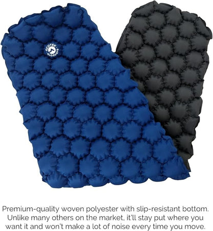ECOTEK Outdoors Hybern8 Ultralight Inflatable Sleeping Pad with Contoured FlexCell Honeycomb Design - Easy to Inflate, Comfortable, Lightweight, Durable, and Hammock Approved [Evergreen]