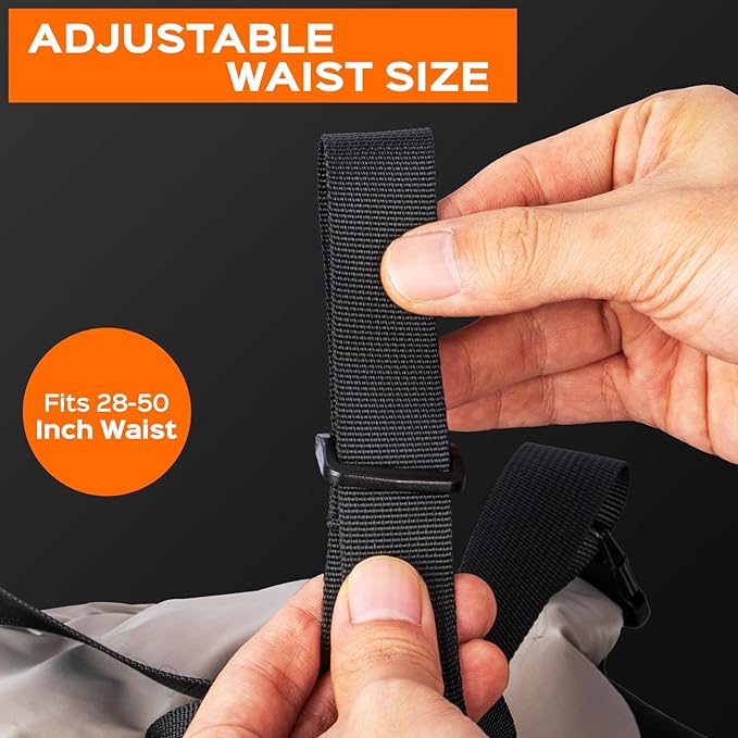 Hand Warmer Pouch with 10000 mAh Rechargeable Battery, Up to 15 Hours of Warmth Electric Heated Hand Muff, Ideal for Football, Golf, Hunting, Fishing, Camping, Winter Outdoor Walk - Black