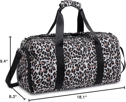 JIANYA Gym Bag Women Duffel Bags, Womens Sport Duffle Bags with Shoe Compartment and Wet Pocket, Carry On Size for Overnight Weekender Travel