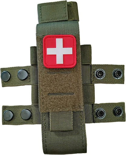 Laser Cut Molle Tourniquet Holder Pouch Tactical First Aid Kit Trauma Medical Shear Pouch Pen&Flashlight Holder IFAK TP Duty Belt Loop