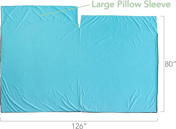 Pike Trail Sleeping Bag Liner – Travel and Camping Sheet, Lightweight and Compact Insert with Full Length Zipper and Guarantee