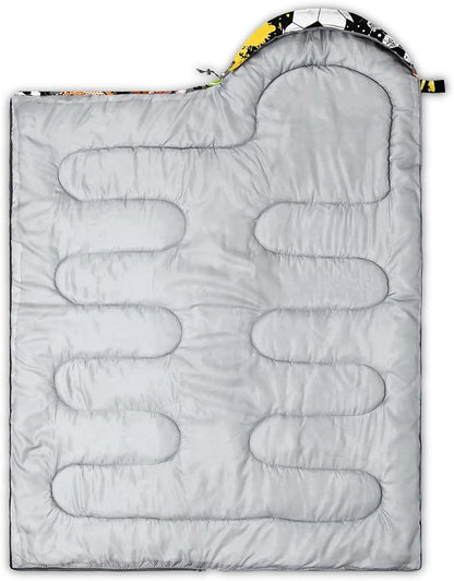 Kids Sleeping Bag for Boys Girls,Cute Puppy Print-Lightweight Warm Portable Outdoor Indoor-Waterproof Cold Weather Resistant Sleeping Bag for Camping Hiking