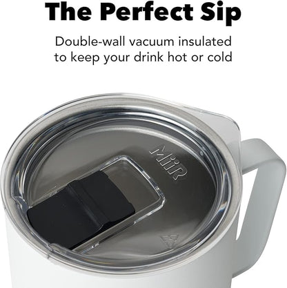 MiiR, Camp Cup, Vacuum Insulated, Stainless Steel with Slide Lid, BPA Free, White, 16 Fluid Ounces