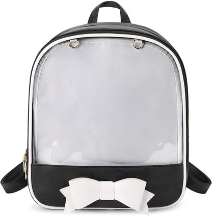 STEAMEDBUN Ita Bag Backpack Bowknot Kawaii Pin Display Backpack Bag with Insert