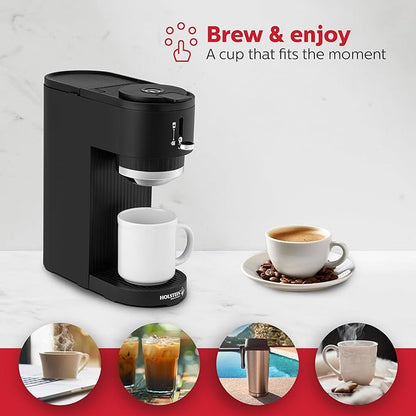Holstein Housewares Coffee Maker Machines (Black, 1 Cup)