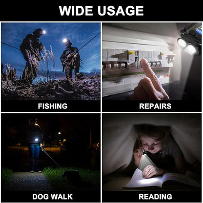SEFONE 8 Modes Clip on Flashlight Mini EDC Keychain Flashlight, Running Light LED & COB Small Pocket Flash Lights, Super Bright 800 High Lumens Work Light Men Gifts (Black)