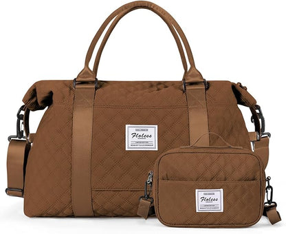 Travel Duffel Bag,Sports Tote Gym Bag,Shoulder Weekender Overnight Bag for Women