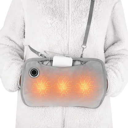 Hand warmers Rechargeable, Portable Graphene Heated Gloves Handwarmers Bag with 10000MAH Power Bank,2 Heating Area&3 Heat Modes, Fast Electric Heating Pouch for Women,Kids, Hunting,Camping&Xmas Gifts