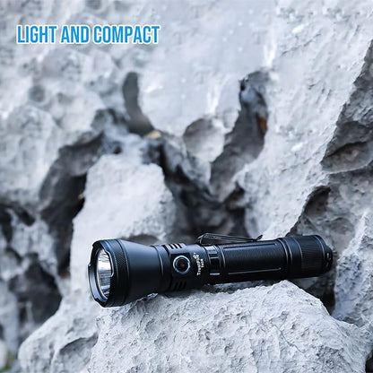 TrustFire T40R Tactical Flashlights, 1800 Lumen Flashlights High Lumens 550 Meter Beam Reach Rechargeable Flashlights Ip68 LED Flashlight 6 Modes Dual Switch Flashlights for Emergencies, EDC, Outdoor