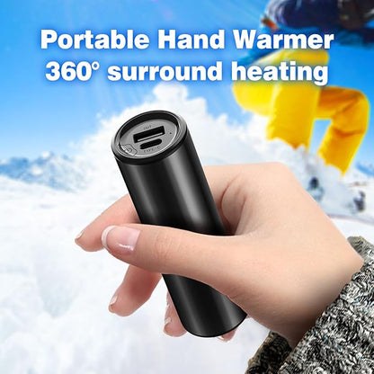 Hand Warmers Rechargeable, 1 Pack 8000mAh, Electric Portable Pocket Hand Warmer, 2 in 1 Hand Warmers and USB C Power Bank, Great Winter Warm Gifts for Ourdoor, Camping, Hunting, Girls