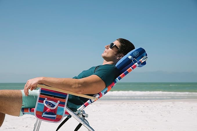 Ballast Beach Pillow – Inflatable Beach Pillow, Camping Pillow, Pool Pillow, Ultra Soft and Durable Pillow That Won’t Blow Away on Windy Beaches (Blazing Sunset)