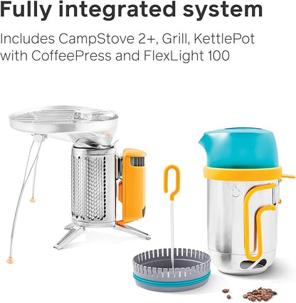 BioLite CampStove 2+ Wood Burning, Electricity Generating & USB Charging Camp Stove