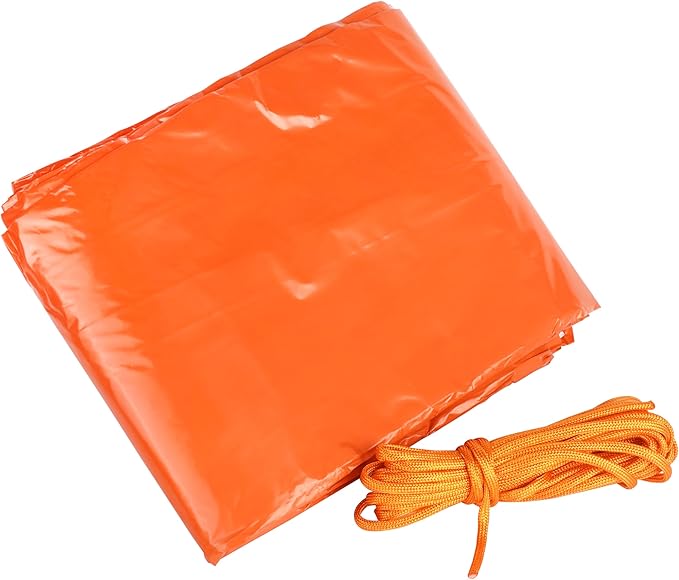 4 Pack Emergency Survival Tent Life Shelter 2 Person Mylar Tube Tents Tarp with Whistle & Paracord Year-Round All Weather Protection for Car Outdoor Hiking Camping Gear Equipment & First Aid Supplies