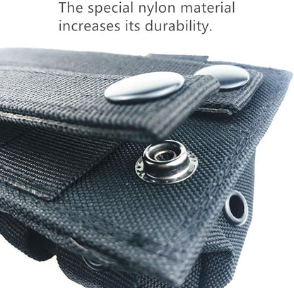 Molle Tactical Universal Radio Nylon Holster Pouch Holder, Military Molle Radio Case Bag Compatible with Baofeng Midland Motorola Walkie talkies