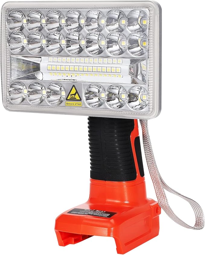 YEX-BUR for Black and Decker 20v Light, LED Work Light for Black and Decker 20V, 18W 2000LM Portable Spotlight Floodlights with USB-A Port for Camping Car Repairing Garage