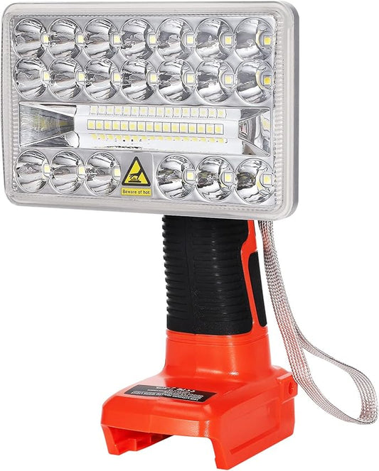 YEX-BUR for Black and Decker 20v Light, LED Work Light for Black and Decker 20V, 18W 2000LM Portable Spotlight Floodlights with USB-A Port for Camping Car Repairing Garage