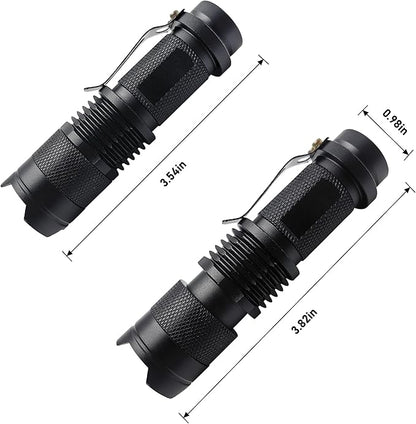 LED Red Light Flashlight High Power Single Mode for Astronomy Night Observation Aviation Outdoor Activities, 2-Pack