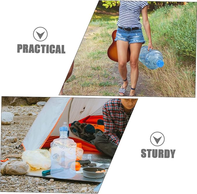 BESPORTBLE Water Storage Container 3L Water Bottle Mineral Water Bottle Portable Water Jug with Handle Small Water Jugs for Hiking, Picnic, Vehicle, Outdoor, Emergency (0.8Gallon)