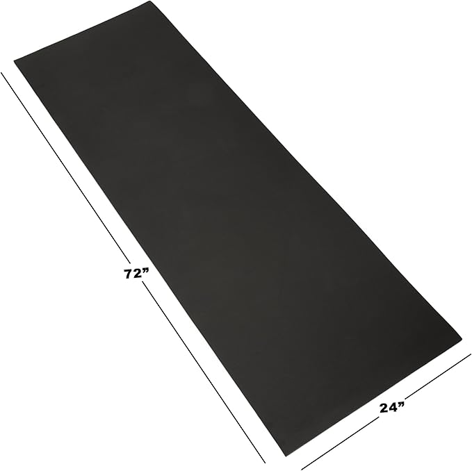 Extra-Thick Yoga Mat - Durable Comfort Non-Slip Foam Workout Mat for Fitness, Pilates, and Floor Exercises with Carrying Strap by Wakeman