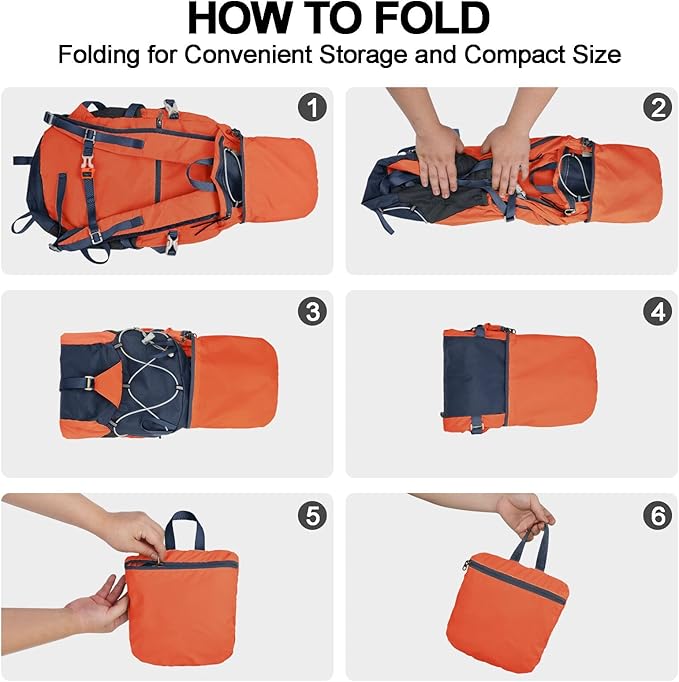 Seektop 20L Waterproof Hiking Backpack - Lightweight Daypack with 8 Pockets & Wet-Dry Compartment for Outdoor Adventures