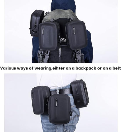 WILD HEART Airtight and Waterproof Small Bag for Medicines/Phone/purse bag- Hang on Waist (Black)