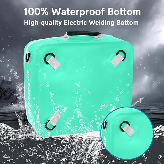 Waterproof PVC Paddleboard Cooler Deck Bag - 12 Can Soft Insulated Cooler for Paddleboarding, Camping, Kayaking