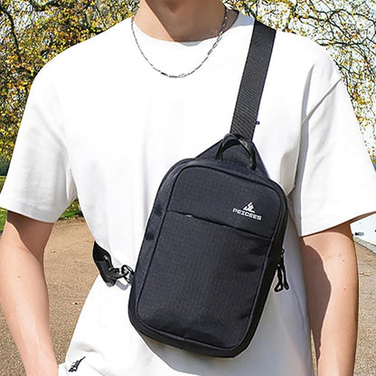 Peicees Small Sling Bag for Women Men Trendy Casual Phone Chest Bag Waterproof Crossbody Daypack