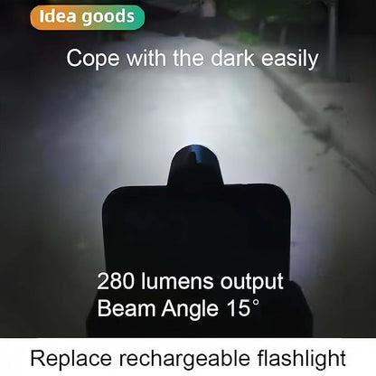 Mobile Phone External Flashlight, 280 lumens Mini Flashlight, Lightning Interface Flashlight, no Need to Charge, Suitable for Camping, Hiking, Night Riding and Running, etc(Lightning), Argent