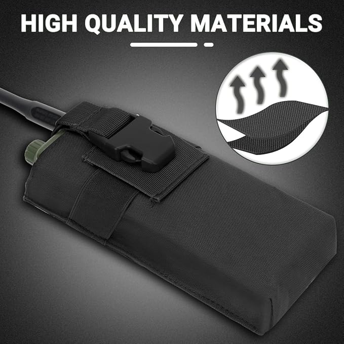 BAOFENG Radio Hoster Molle Radio Pouch Tactical Radio Holder Radio Case Molle Radio Bag Nylon for AR-152 UV-25 AN/PRC 148 152Two Way Radio Walkie Talkies Adjustable Storage