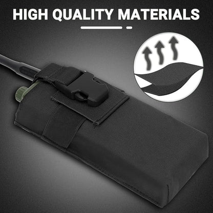 BAOFENG Radio Hoster Molle Radio Pouch Tactical Radio Holder Radio Case Molle Radio Bag Nylon for AR-152 UV-25 AN/PRC 148 152Two Way Radio Walkie Talkies Adjustable Storage