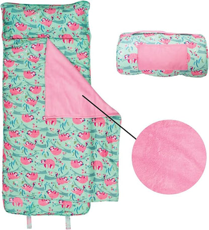 Stephen Joseph, Toddler All Over Print Nap Mat with Soft Blanket and Removable Pillow for Boys & Girls, Kids Sleeping Bag for Elementary, Daycare, Preschool with Carry Handle