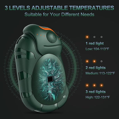 Hand Warmers Rechargeable 2 Pack, Chameleon-Shaped Electric Hand Warmers, Up to 20 Hrs Portable Reusable Pocket Heater Gift for Men, Women, Christmas, Outdoor, Camping, Golf