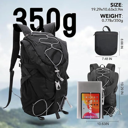 Seektop 20L Waterproof Hiking Backpack - Lightweight Daypack with 8 Pockets & Wet-Dry Compartment for Outdoor Adventures