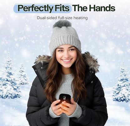 Hand Warmers Rechargeable,9600mAh Portable Pocket Heater Power Bank,10 Hours of Warmth,Dual-Sided Heating,Reusable,20W Fast Charging