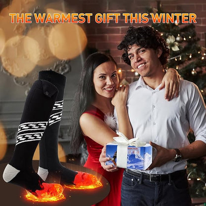 Heated Socks for Men Women,5000mAh Rechargeable Electric Heated Socks,Washable Unisex Winter Thermal Socks,Feet Warmers for Skiing Camping Hiking Hunting Outdoor