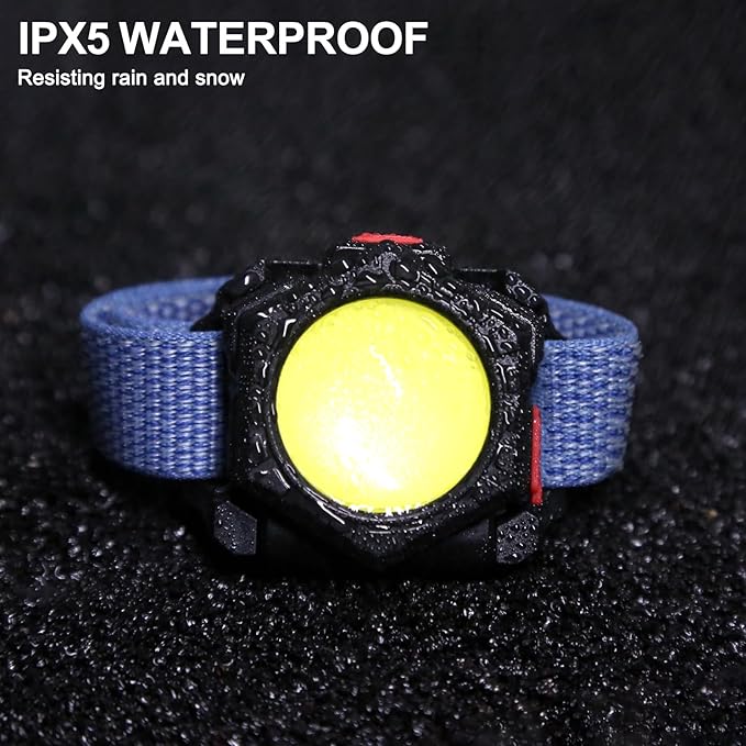 Running Light, 1000 Lumen Rechargeable Wrist Flashlight, 120°Wide Flood COB Light, Waterproof Running Lights for Runners, Jogger, Outdoor Adventure
